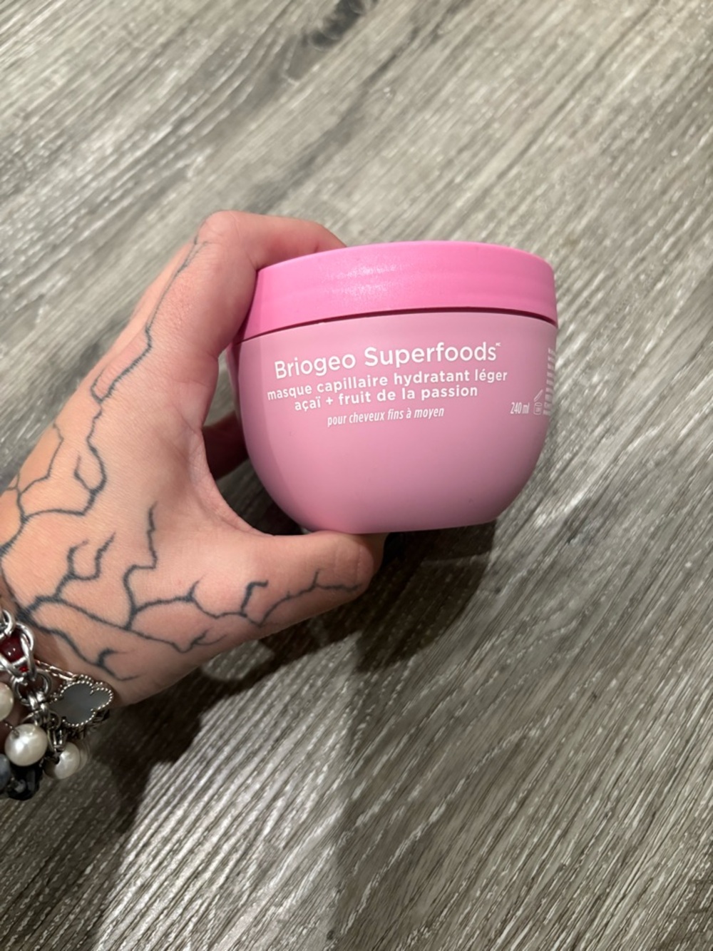 Briogeo Superfoods Hydrating Hair Mask - Bright Pink Jar